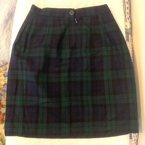 Vintage 90s Charter Club Above Knee Mini Skirt Womens Plaid Tartan Wool Zip 6 S